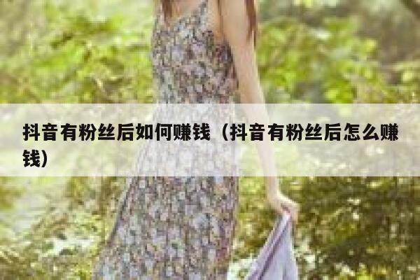 抖音有粉丝后如何赚钱（抖音有粉丝后怎么赚钱） 第1张