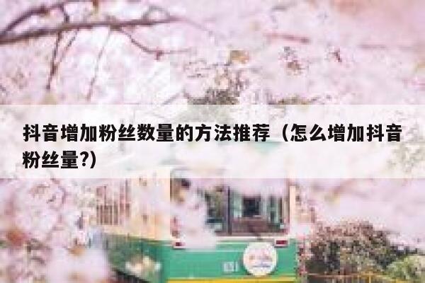 抖音增加粉丝数量的方法推荐（怎么增加抖音粉丝量?） 第1张