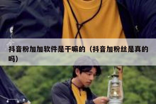 抖音粉加加软件是干嘛的（抖音加粉丝是真的吗） 第1张
