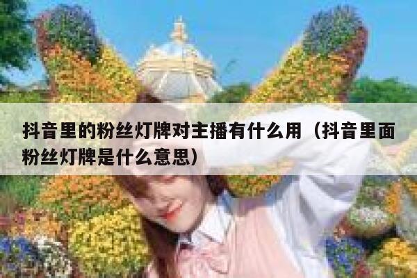 抖音里的粉丝灯牌对主播有什么用（抖音里面粉丝灯牌是什么意思） 第1张