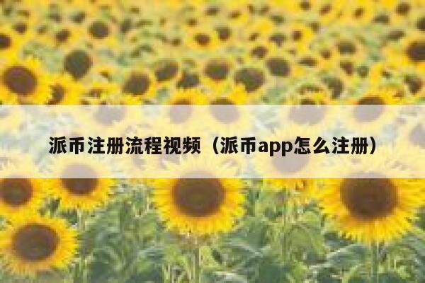 派币注册流程视频(派币app怎么注册) 第1张 派币注册流程视频(派币app怎么注册) 第1张