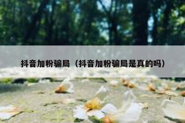 抖音加粉骗局(抖音加粉骗局是真的吗) 第1张 抖音加粉骗局(抖音加粉骗局是真的吗) 第1张