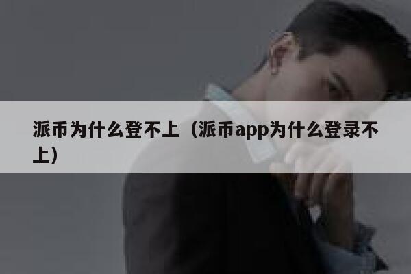 派币为什么登不上（派币app为什么登录不上） 第1张