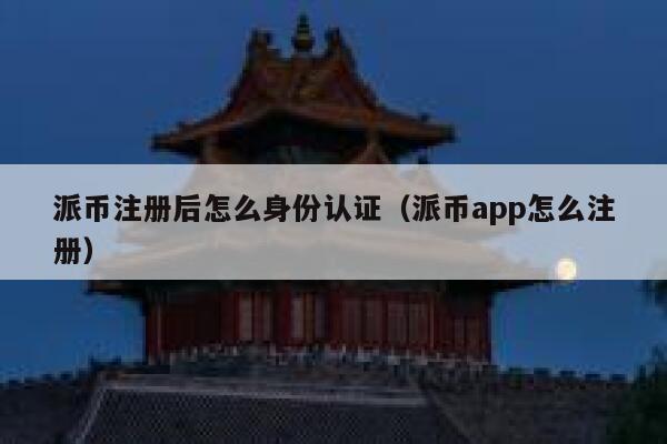 派币注册后怎么身份认证（派币app怎么注册） 第1张