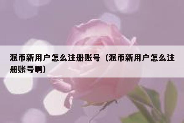 派币新用户怎么注册账号（派币新用户怎么注册账号啊） 第1张