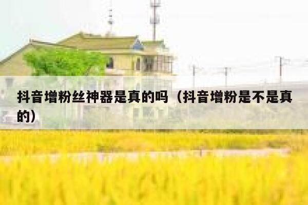 抖音增粉丝神器是真的吗（抖音增粉是不是真的） 第1张
