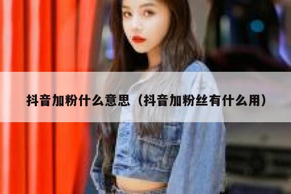 抖音加粉什么意思(抖音加粉丝有什么用) 第1张 抖音加粉什么意思(抖音加粉丝有什么用) 第1张