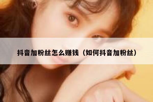抖音加粉丝怎么赚钱（如何抖音加粉丝） 第1张