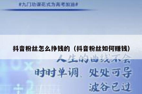 抖音粉丝怎么挣钱的（抖音粉丝如何赚钱） 第1张