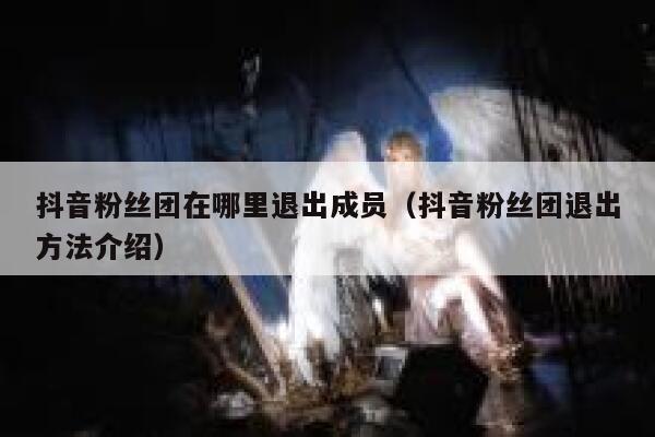 抖音粉丝团在哪里退出成员（抖音粉丝团退出方法介绍） 第1张