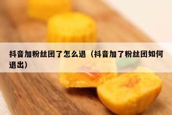 抖音加粉丝团了怎么退（抖音加了粉丝团如何退出） 第1张
