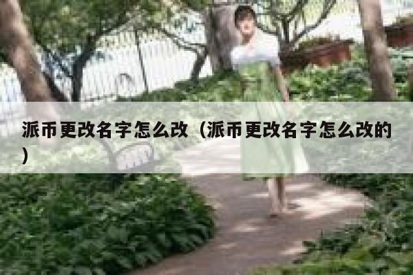 派币更改名字怎么改(派币更改名字怎么改的) 第1张 派币更改名字怎么改(派币更改名字怎么改的) 第1张