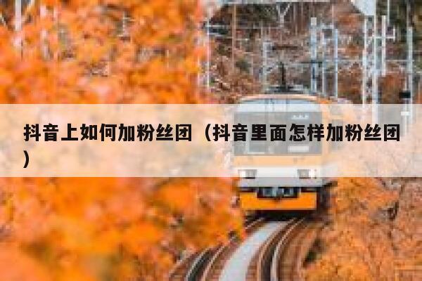 抖音上如何加粉丝团（抖音里面怎样加粉丝团） 第1张