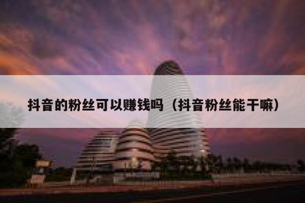 抖音的粉丝可以赚钱吗（抖音粉丝能干嘛） 第1张