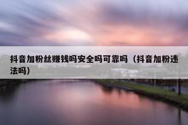 抖音加粉丝赚钱吗安全吗可靠吗（抖音加粉违法吗） 第1张