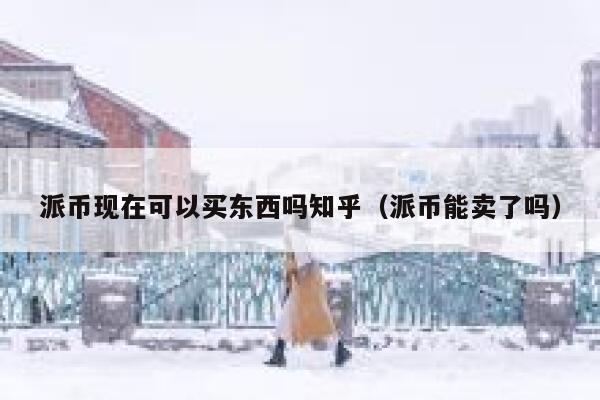 派币现在可以买东西吗知乎（派币能卖了吗） 第1张