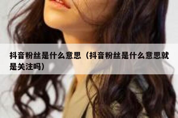 抖音粉丝是什么意思（抖音粉丝是什么意思就是关注吗） 第1张