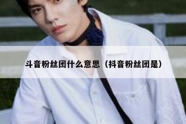 斗音粉丝团什么意思（抖音粉丝团是） 第1张