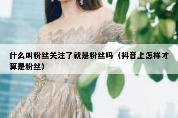 什么叫粉丝关注了就是粉丝吗（抖音上怎样才算是粉丝） 第1张