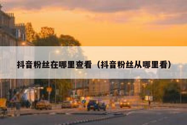 抖音粉丝在哪里查看（抖音粉丝从哪里看） 第1张