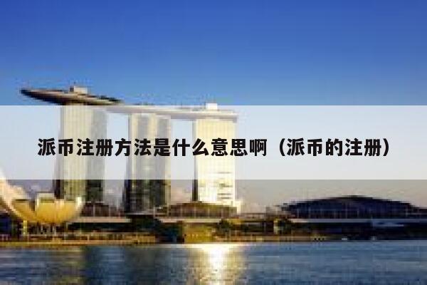 派币注册方法是什么意思啊（派币的注册） 第1张