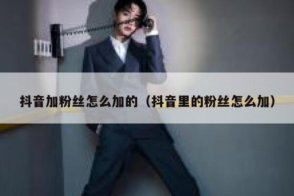 抖音加粉丝怎么加的（抖音里的粉丝怎么加） 第1张