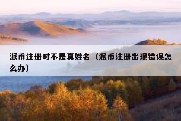 派币注册时不是真姓名(派币注册出现错误怎么办) 第1张 派币注册时不是真姓名(派币注册出现错误怎么办) 第1张