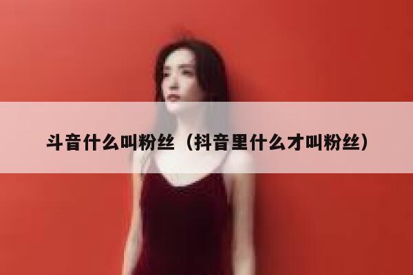 斗音什么叫粉丝(抖音里什么才叫粉丝) 第1张 斗音什么叫粉丝(抖音里什么才叫粉丝) 第1张
