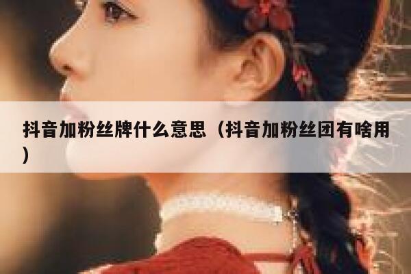 抖音加粉丝牌什么意思(抖音加粉丝团有啥用) 第1张 抖音加粉丝牌什么意思(抖音加粉丝团有啥用) 第1张