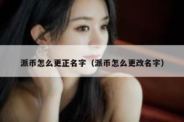 派币怎么更正名字（派币怎么更改名字） 第1张