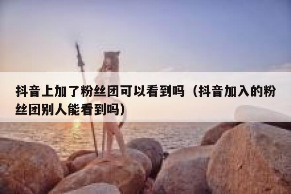 抖音上加了粉丝团可以看到吗(抖音加入的粉丝团别人能看到吗) 第1张 抖音上加了粉丝团可以看到吗(抖音加入的粉丝团别人能看到吗) 第1张