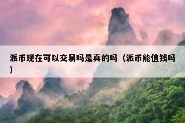 派币现在可以交易吗是真的吗（派币能值钱吗） 第1张