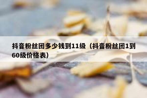 抖音粉丝团多少钱到11级(抖音粉丝团1到60级价格表) 第1张 抖音粉丝团多少钱到11级(抖音粉丝团1到60级价格表) 第1张