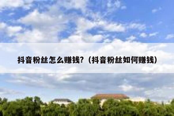 抖音粉丝怎么赚钱?(抖音粉丝如何赚钱) 第1张 抖音粉丝怎么赚钱?(抖音粉丝如何赚钱) 第1张