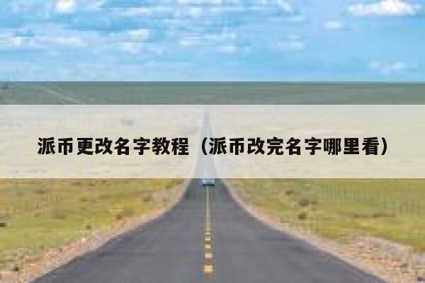 派币更改名字教程（派币改完名字哪里看） 第1张