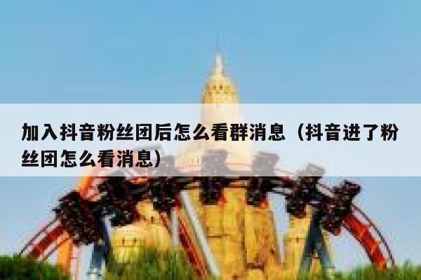 加入抖音粉丝团后怎么看群消息(抖音进了粉丝团怎么看消息) 第1张 加入抖音粉丝团后怎么看群消息(抖音进了粉丝团怎么看消息) 第1张