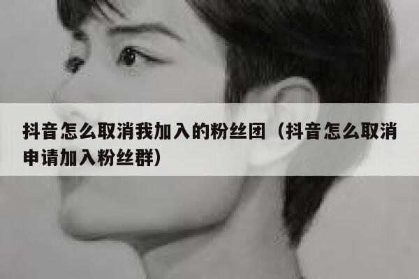 抖音怎么取消我加入的粉丝团(抖音怎么取消申请加入粉丝群) 第1张 抖音怎么取消我加入的粉丝团(抖音怎么取消申请加入粉丝群) 第1张