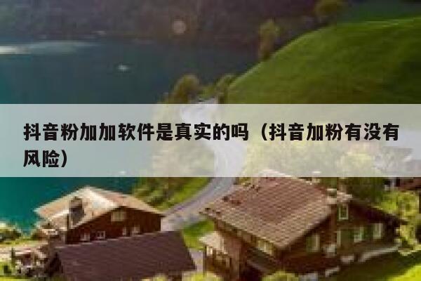 抖音粉加加软件是真实的吗(抖音加粉有没有风险) 第1张 抖音粉加加软件是真实的吗(抖音加粉有没有风险) 第1张