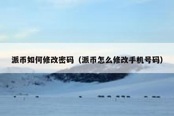 派币如何修改密码(派币怎么修改手机号码) 第1张 派币如何修改密码(派币怎么修改手机号码) 第1张