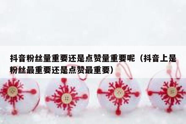 抖音粉丝量重要还是点赞量重要呢(抖音上是粉丝最重要还是点赞最重要) 第1张 抖音粉丝量重要还是点赞量重要呢(抖音上是粉丝最重要还是点赞最重要) 第1张
