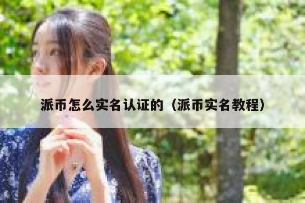 派币怎么实名认证的（派币实名教程） 第1张