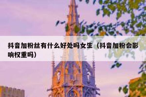 抖音加粉丝有什么好处吗女生（抖音加粉会影响权重吗） 第1张