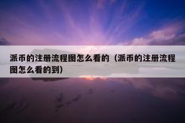 派币的注册流程图怎么看的(派币的注册流程图怎么看的到) 第1张 派币的注册流程图怎么看的(派币的注册流程图怎么看的到) 第1张