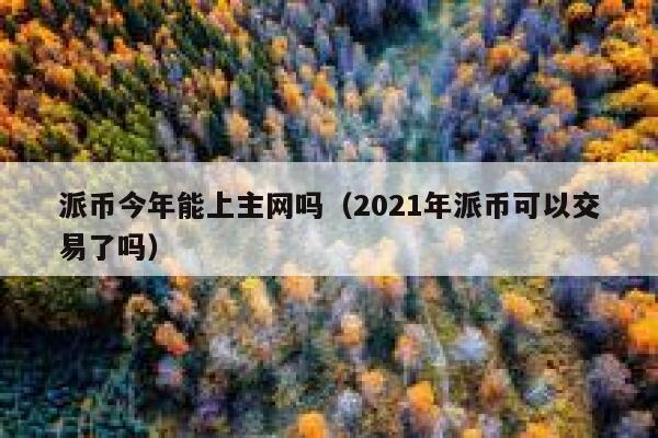 派币今年能上主网吗(2021年派币可以交易了吗) 第1张 派币今年能上主网吗(2021年派币可以交易了吗) 第1张