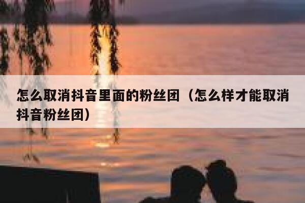 怎么取消抖音里面的粉丝团(怎么样才能取消抖音粉丝团) 第1张 怎么取消抖音里面的粉丝团(怎么样才能取消抖音粉丝团) 第1张