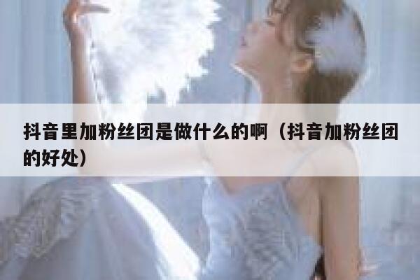 抖音里加粉丝团是做什么的啊(抖音加粉丝团的好处) 第1张 抖音里加粉丝团是做什么的啊(抖音加粉丝团的好处) 第1张