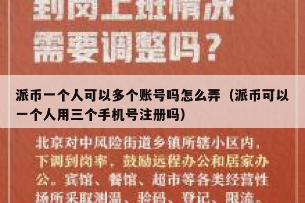 派币一个人可以多个账号吗怎么弄(派币可以一个人用三个手机号注册吗) 第1张 派币一个人可以多个账号吗怎么弄(派币可以一个人用三个手机号注册吗) 第1张