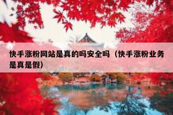 快手涨粉网站是真的吗安全吗（快手涨粉业务是真是假） 第1张