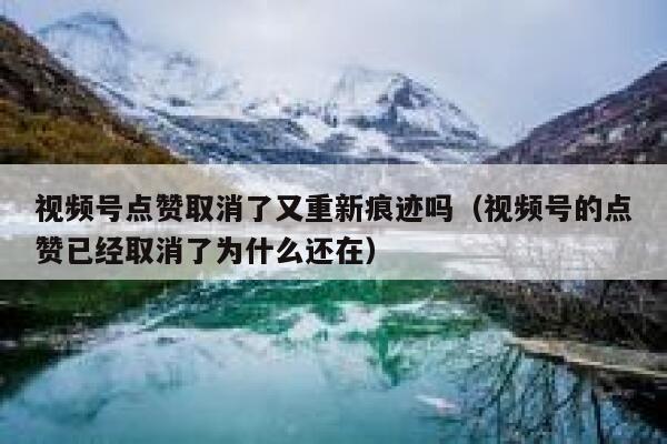 视频号点赞取消了又重新痕迹吗（视频号的点赞已经取消了为什么还在） 第1张