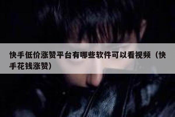 快手低价涨赞平台有哪些软件可以看视频(快手花钱涨赞) 第1张 快手低价涨赞平台有哪些软件可以看视频(快手花钱涨赞) 第1张